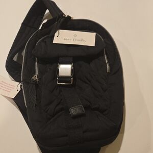 Vera Bradley Black Quilted Sling Bag